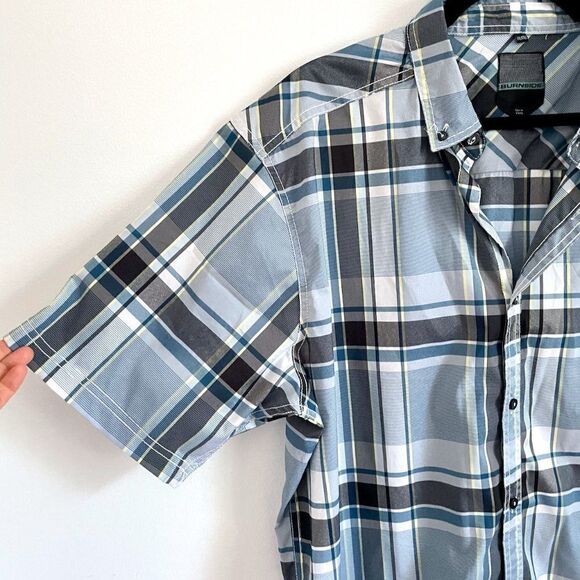 Burnside Plaid Shirt Sleeves Casual - Picture 4 of 6